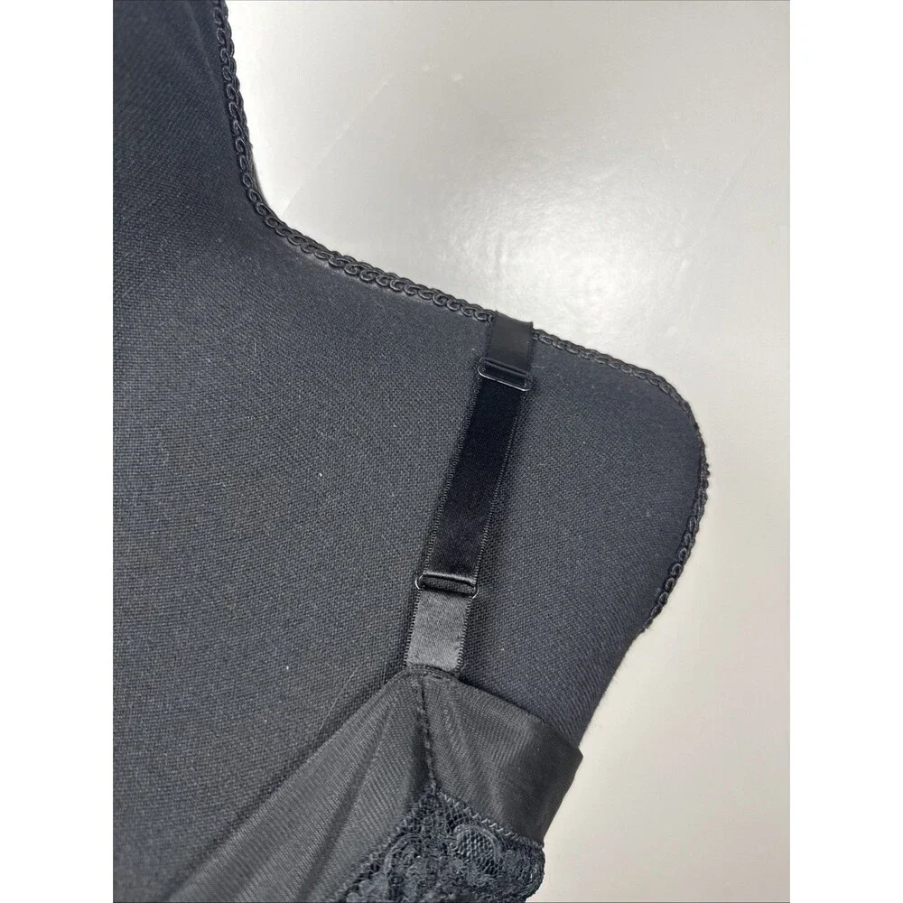 Shadowline Black Slip Dress Lingerie Dark Feminine Size 40 Bust Vintage